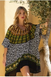 PONCHO SHORT MANDALA PRIMITIF IND/SIA